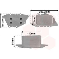 Alyvos aušintuvas, variklio alyva VAN WEZEL 06013700