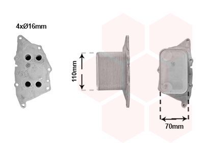 Alyvos aušintuvas, variklio alyva VAN WEZEL 06013702