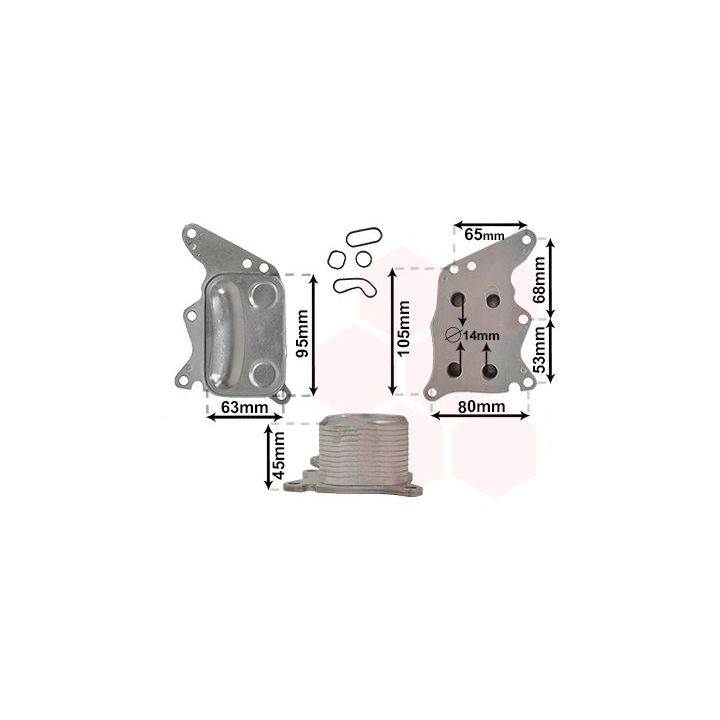 Alyvos aušintuvas, variklio alyva VAN WEZEL 06013729