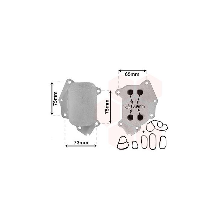 Alyvos aušintuvas, variklio alyva VAN WEZEL 09013700