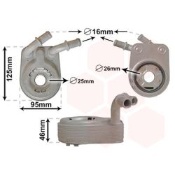 Alyvos aušintuvas, variklio alyva VAN WEZEL 17003458