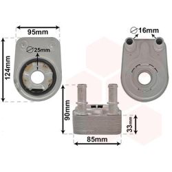Alyvos aušintuvas, variklio alyva VAN WEZEL 17003460