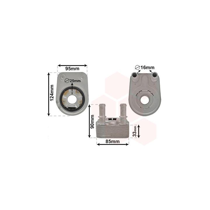 Alyvos aušintuvas, variklio alyva VAN WEZEL 17003460