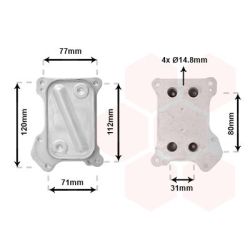 Alyvos aušintuvas, variklio alyva VAN WEZEL 17013702