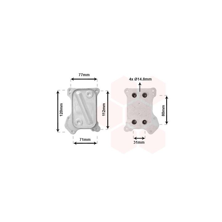 Alyvos aušintuvas, variklio alyva VAN WEZEL 17013702