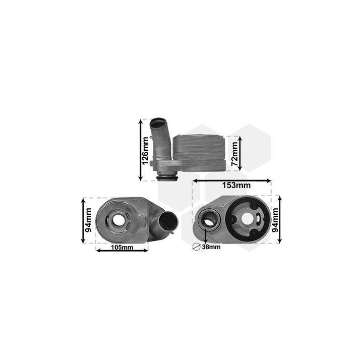 Alyvos aušintuvas, variklio alyva VAN WEZEL 17013703