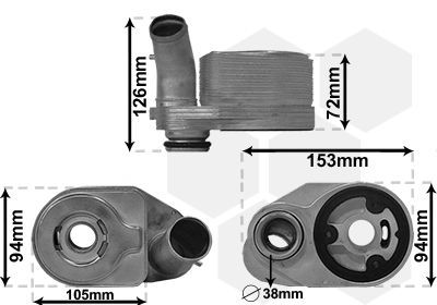 Alyvos aušintuvas, variklio alyva VAN WEZEL 17013703