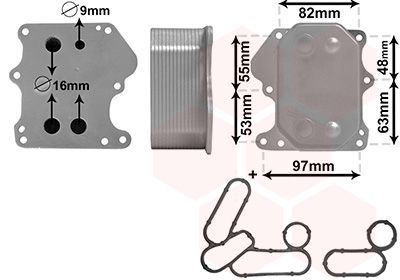 Alyvos aušintuvas, variklio alyva VAN WEZEL 18003625