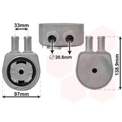 Alyvos aušintuvas, variklio alyva VAN WEZEL 18013708