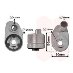 Alyvos aušintuvas, variklio alyva VAN WEZEL 28003136