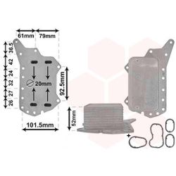 Alyvos aušintuvas, variklio alyva VAN WEZEL 33003638