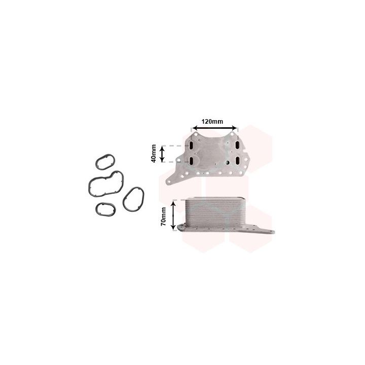 Alyvos aušintuvas, variklio alyva VAN WEZEL 33013701