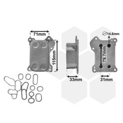 Alyvos aušintuvas, variklio alyva VAN WEZEL 37013701
