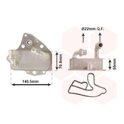 Alyvos aušintuvas, variklio alyva VAN WEZEL 37013708