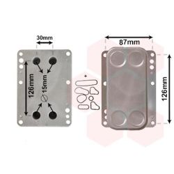 Alyvos aušintuvas, variklio alyva VAN WEZEL 43003631