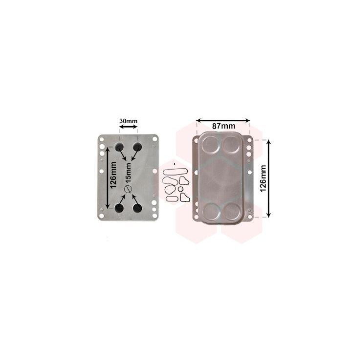 Alyvos aušintuvas, variklio alyva VAN WEZEL 43003631