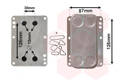 Alyvos aušintuvas, variklio alyva VAN WEZEL 43003631