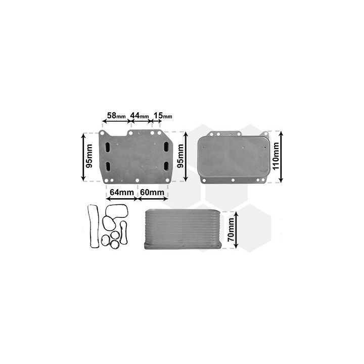 Alyvos aušintuvas, variklio alyva VAN WEZEL 43013704