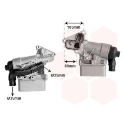 Alyvos aušintuvas, variklio alyva VAN WEZEL 43013710