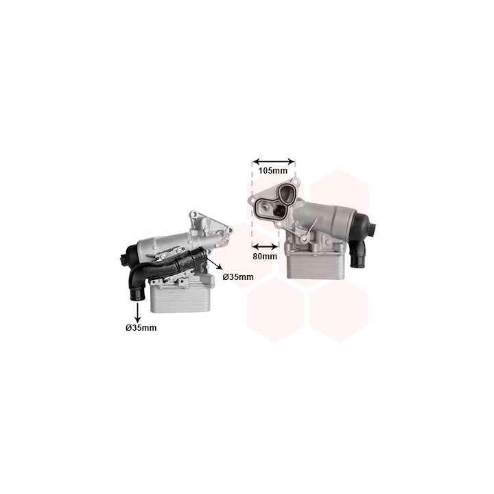 Alyvos aušintuvas, variklio alyva VAN WEZEL 43013710