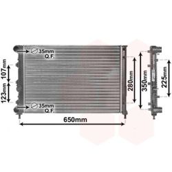 Radiatorius, variklio aušinimas VAN WEZEL 01002078