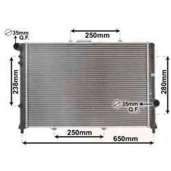 Radiatorius, variklio aušinimas VAN WEZEL 01002091