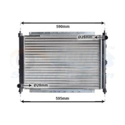 Radiatorius, variklio aušinimas VAN WEZEL 02002069