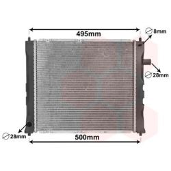 Radiatorius, variklio aušinimas VAN WEZEL 02002097