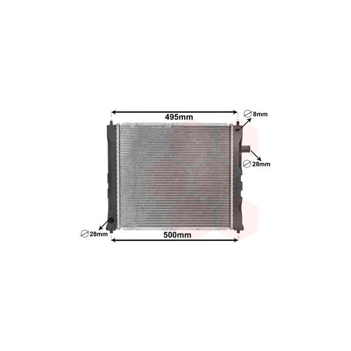 Radiatorius, variklio aušinimas VAN WEZEL 02002097