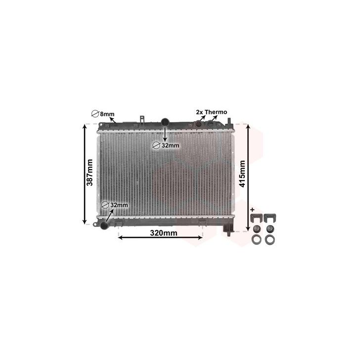 Radiatorius, variklio aušinimas VAN WEZEL 02002118