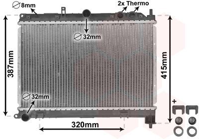 Radiatorius, variklio aušinimas VAN WEZEL 02002118