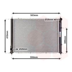 Radiatorius, variklio aušinimas VAN WEZEL 02002149