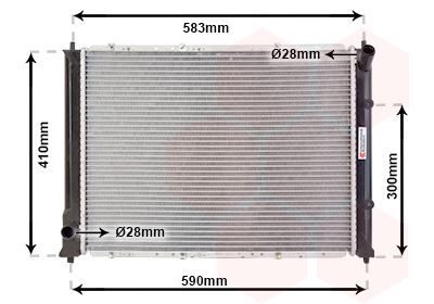 Radiatorius, variklio aušinimas VAN WEZEL 02002149