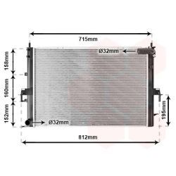 Radiatorius, variklio aušinimas VAN WEZEL 02002152
