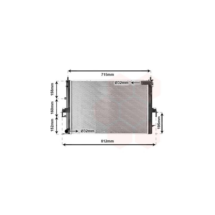 Radiatorius, variklio aušinimas VAN WEZEL 02002152