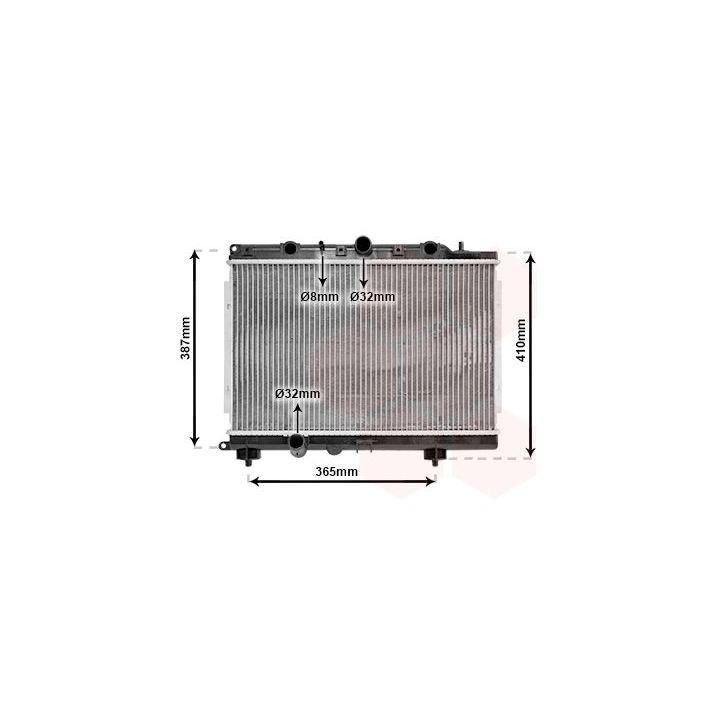 Radiatorius, variklio aušinimas VAN WEZEL 02002154