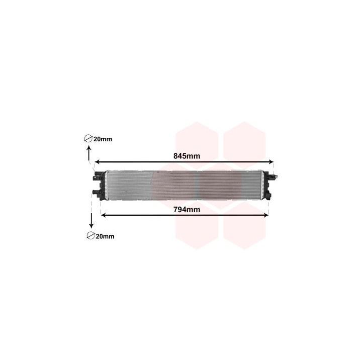 Radiatorius, variklio aušinimas VAN WEZEL 03002366