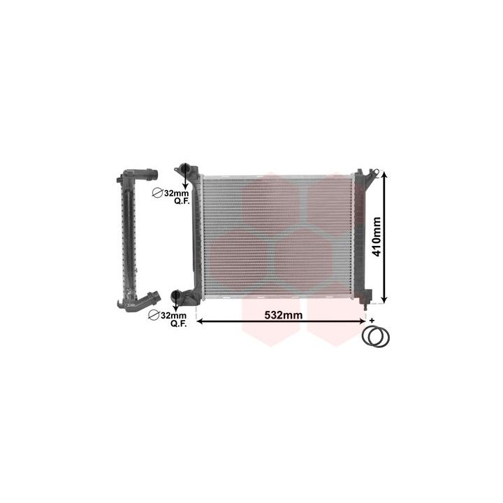 Radiatorius, variklio aušinimas VAN WEZEL 06002263
