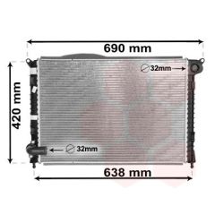 Radiatorius, variklio aušinimas VAN WEZEL 06002286