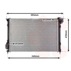 Radiatorius, variklio aušinimas VAN WEZEL 06002307