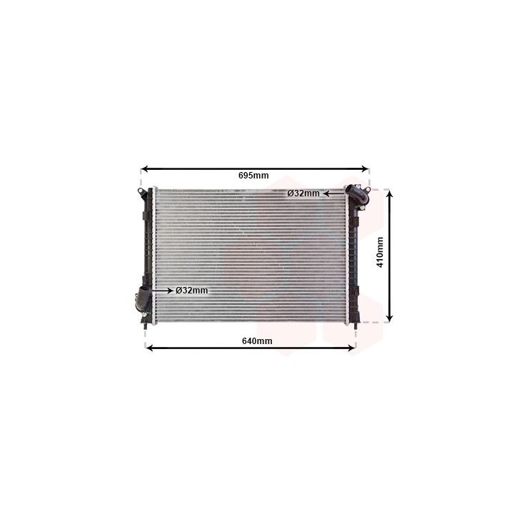 Radiatorius, variklio aušinimas VAN WEZEL 06002307