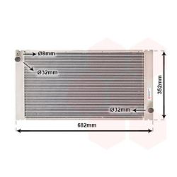 Radiatorius, variklio aušinimas VAN WEZEL 06002333