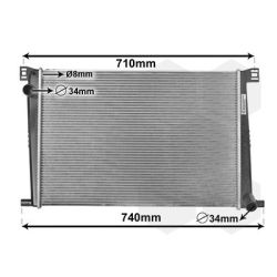 Radiatorius, variklio aušinimas VAN WEZEL 06002356