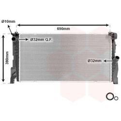 Radiatorius, variklio aušinimas VAN WEZEL 06012701