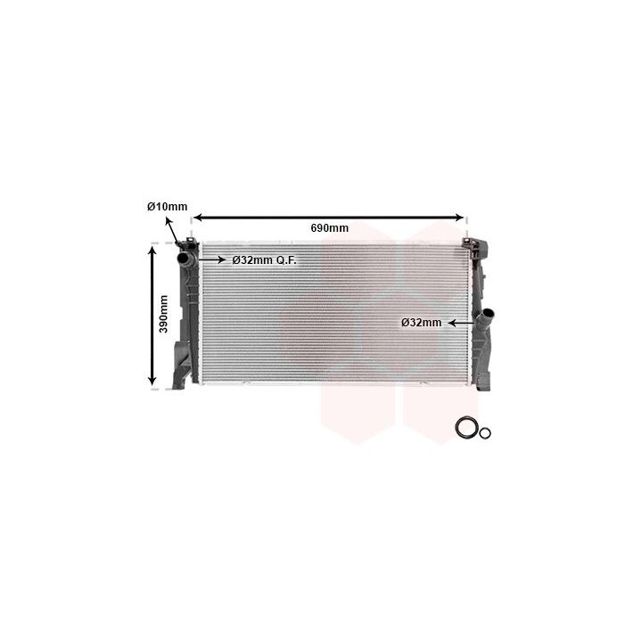 Radiatorius, variklio aušinimas VAN WEZEL 06012701