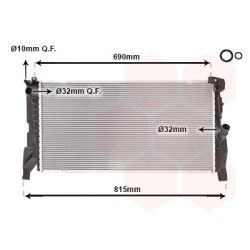 Radiatorius, variklio aušinimas VAN WEZEL 06012703