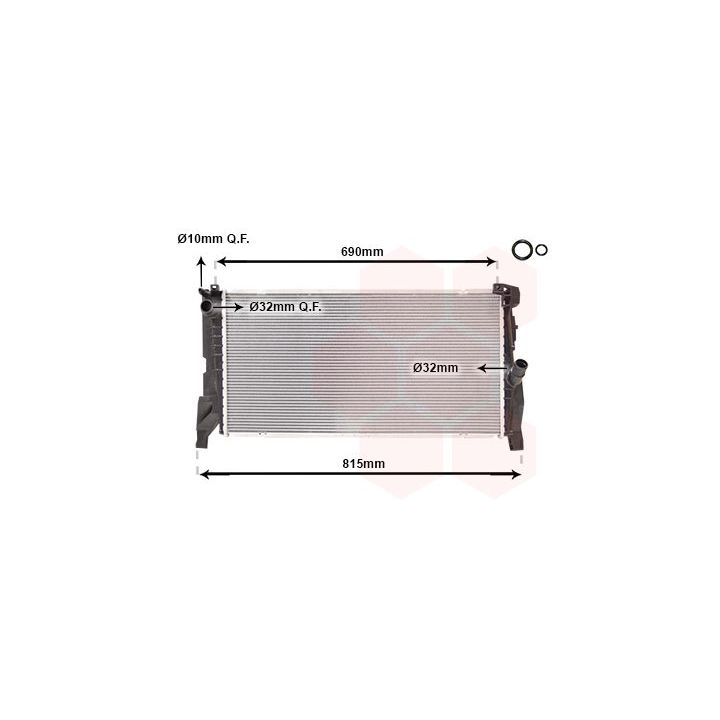 Radiatorius, variklio aušinimas VAN WEZEL 06012703