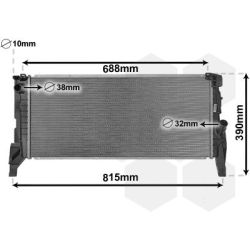Radiatorius, variklio aušinimas VAN WEZEL 06012704