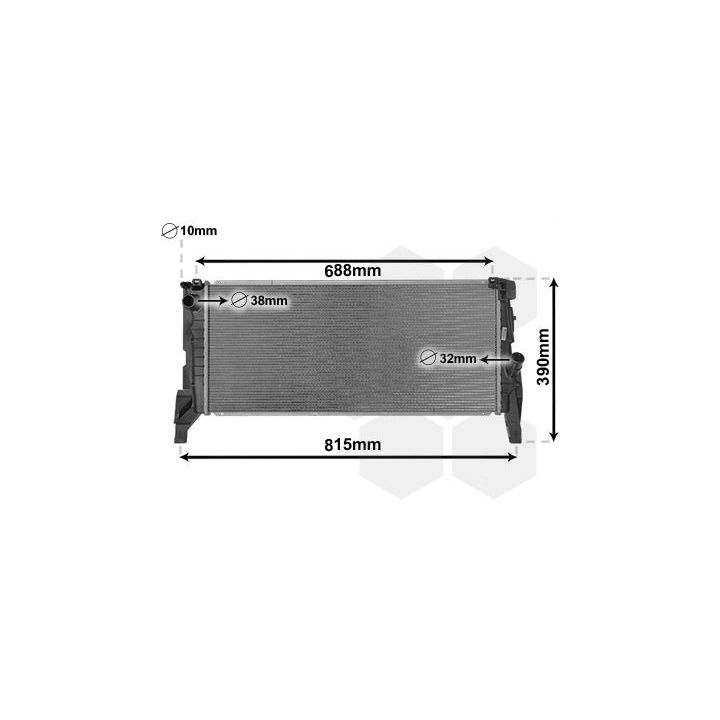 Radiatorius, variklio aušinimas VAN WEZEL 06012704