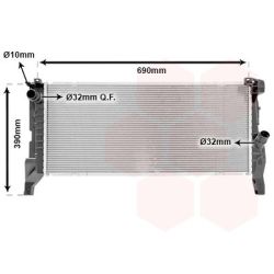 Radiatorius, variklio aušinimas VAN WEZEL 06012705